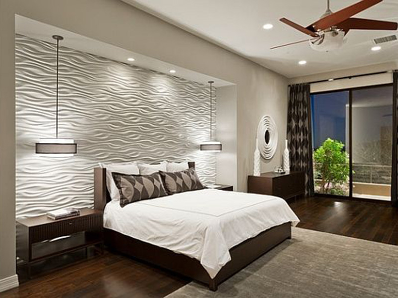 Texture Wall Tiles Bedroom