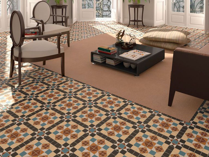 Victorian Tiles Floor Livingroom