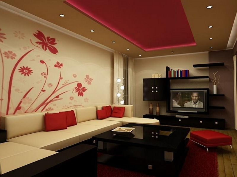Elegant Modern Pvc Wall Living Room