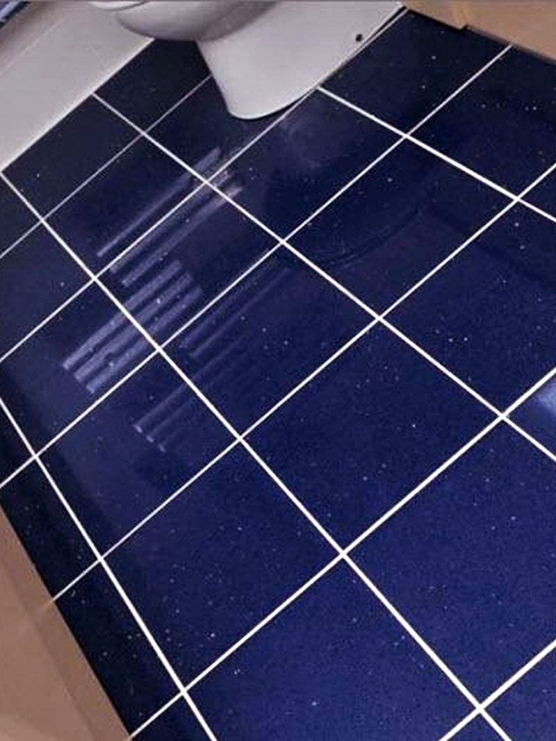Blue Star Stone Floor Tiles In Bath Room