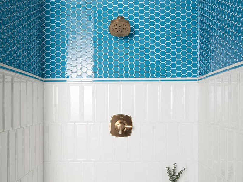 Bright Blue Bathroom Wall Tiles