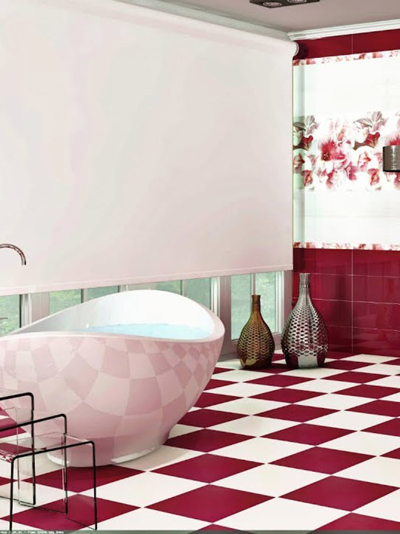 Ceramic Modern Wall Tiles In Bath Room 1