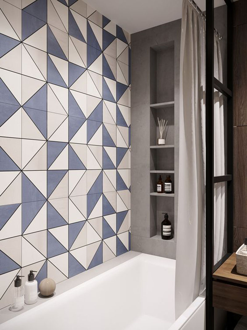 Geometric Beautiful Bathroom Wall Tiles