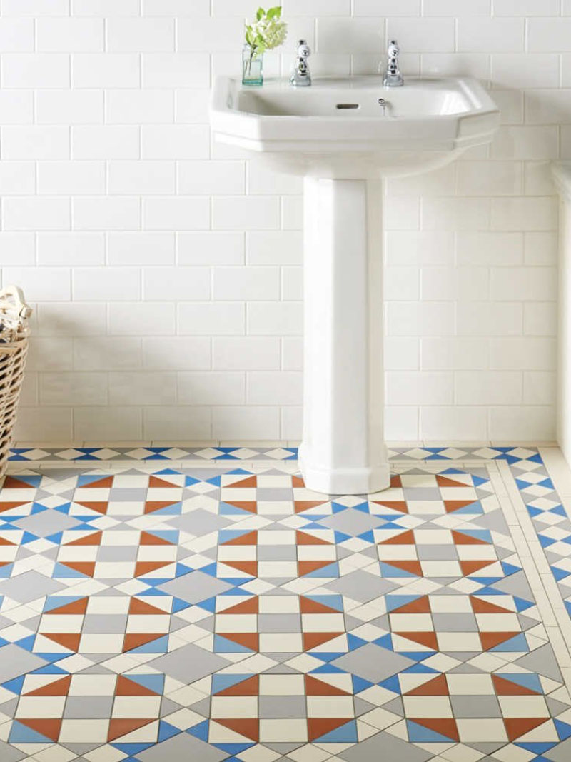 Pattern Victorian Floor Tiles Bath Room