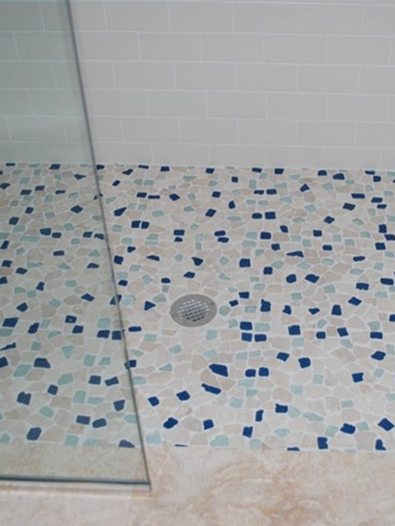 Pebble Shower Floor Tiles Bath Room