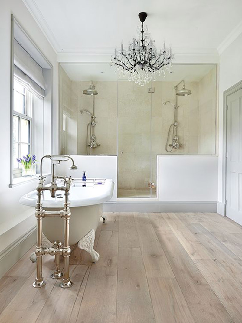 Wood Inspired Bathroom Floor Tiles
