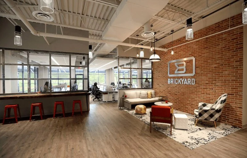 office Brickyard lobby design