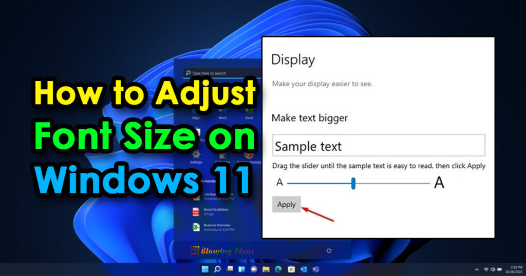 How To Adjust Font Size On Windows 11 1024x538