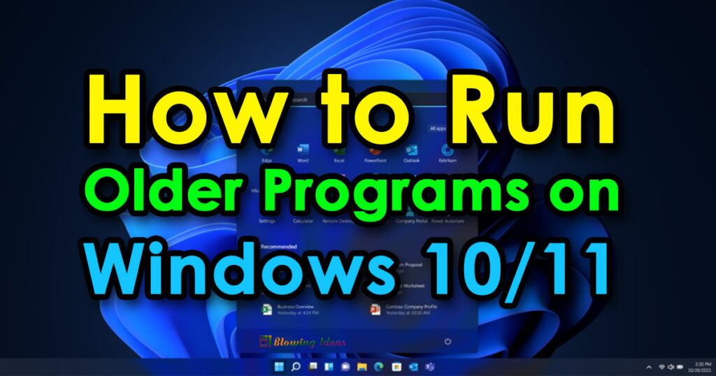 How To Run Older Programs On Windows 1024x538
