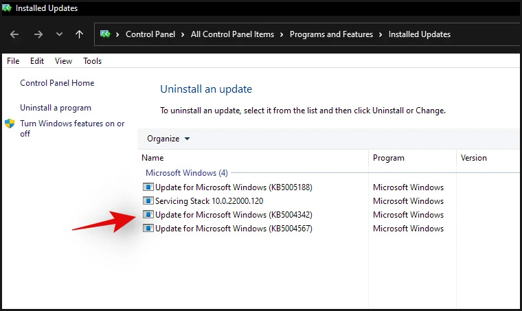 Select Windows 11 Update
