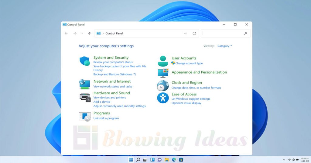 How to Access Control Panel in Windows 11