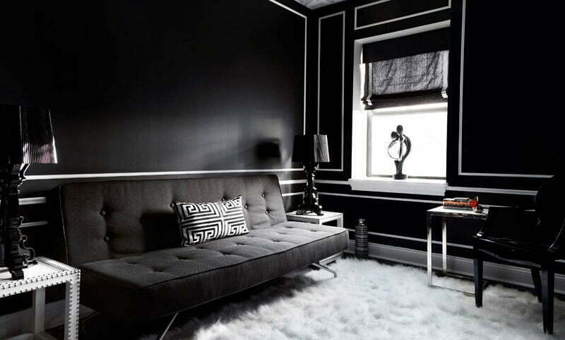 Black Color For Living Room Walls