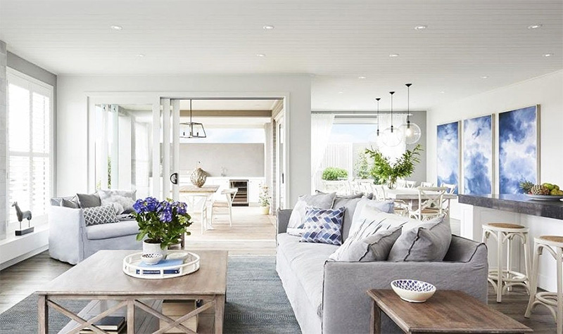 Hamptons Living Room Design Style