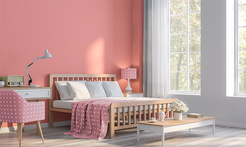 Hot Pink And White Colour Combination For Bedroom Walls