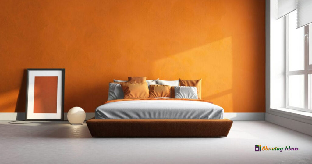 Orange Two Colour Combination For Bedroom Walls 1024x538