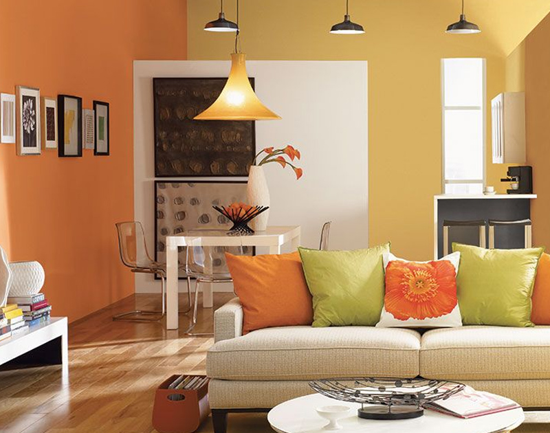 Orange Trending Home Paint Colours for walls