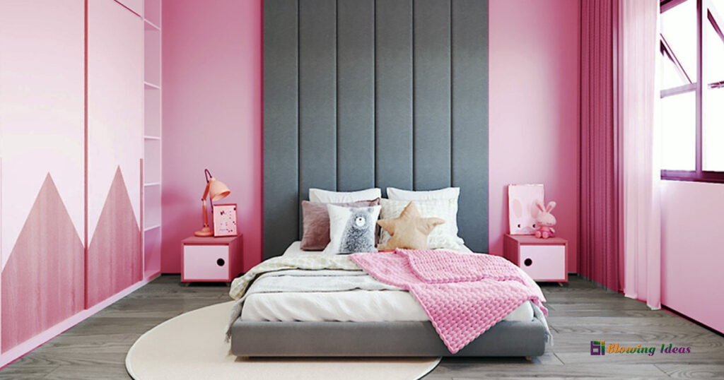 Pink Two Colour Combination For Bedroom Walls 1024x538