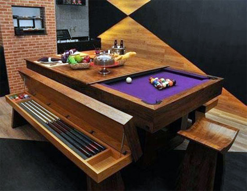Pool Table in Small Living Room