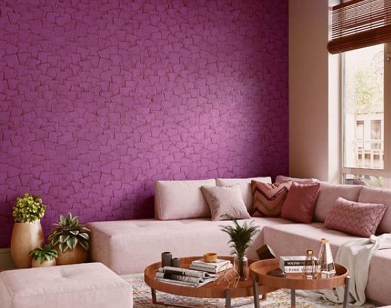 Purple And Beige Colour Combination For Living Room Wall