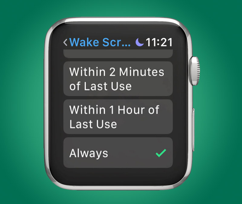 Turn On the Wake Screen to Fix the Apple Watch Not Ringing