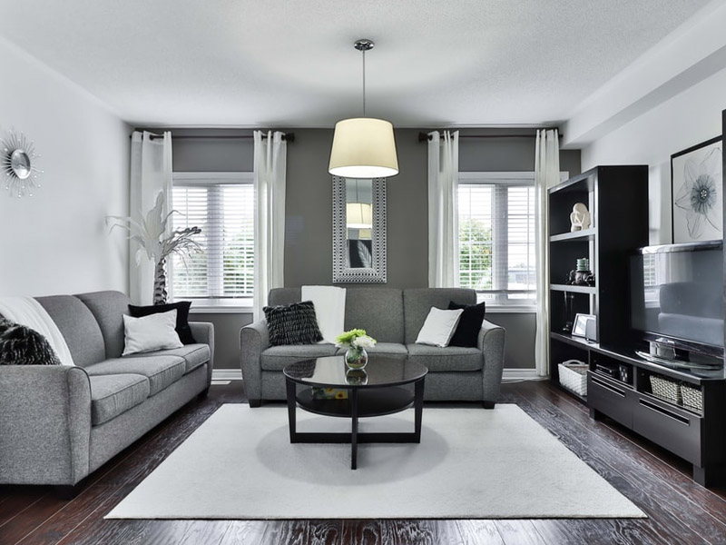 White And Gray Living Room