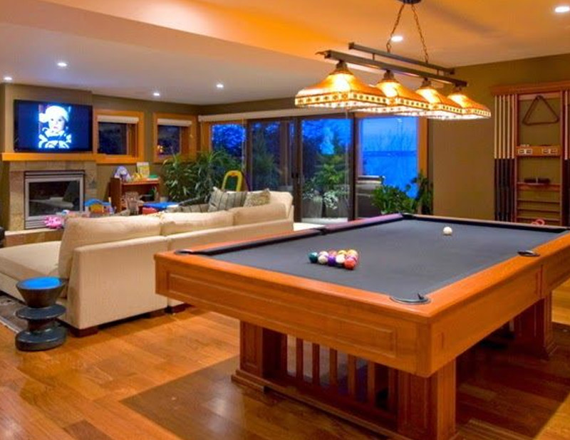 pool table in living room ideas