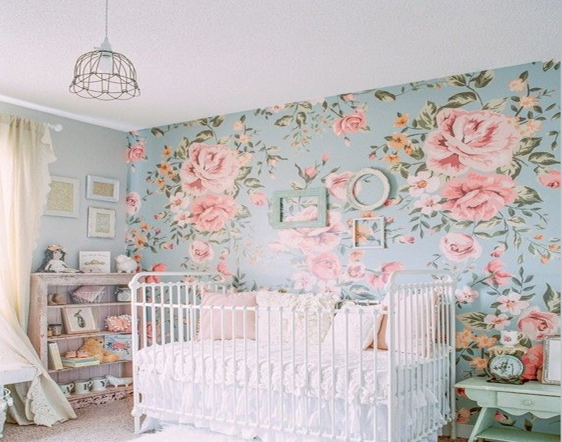 3D Floral Nursery Wall