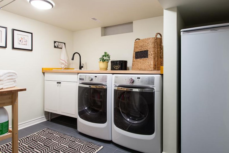 Basement Laundry Save Space