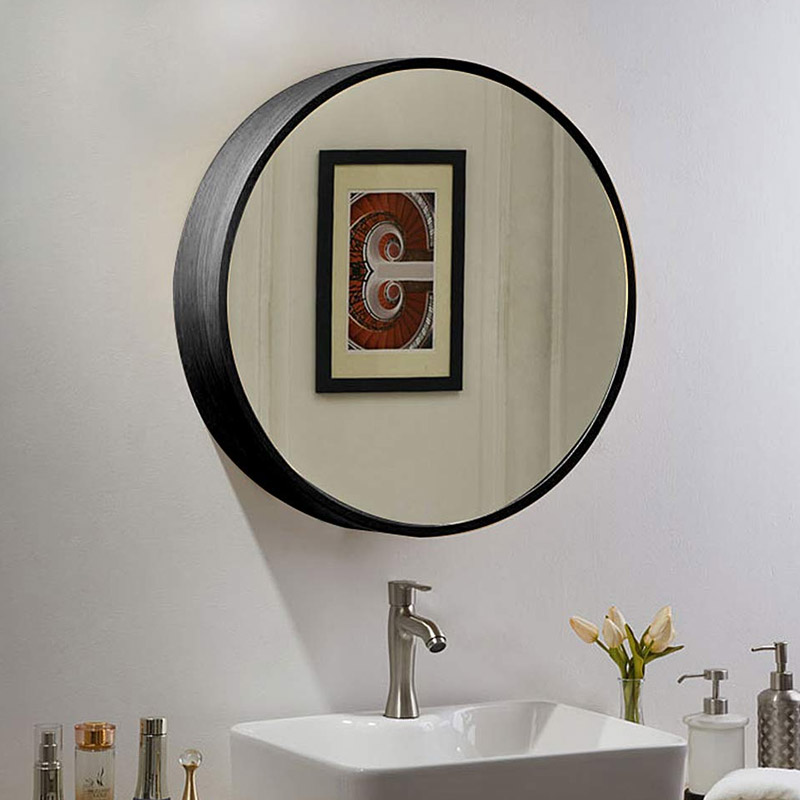 Bathroom Cabinet With Round Mirror