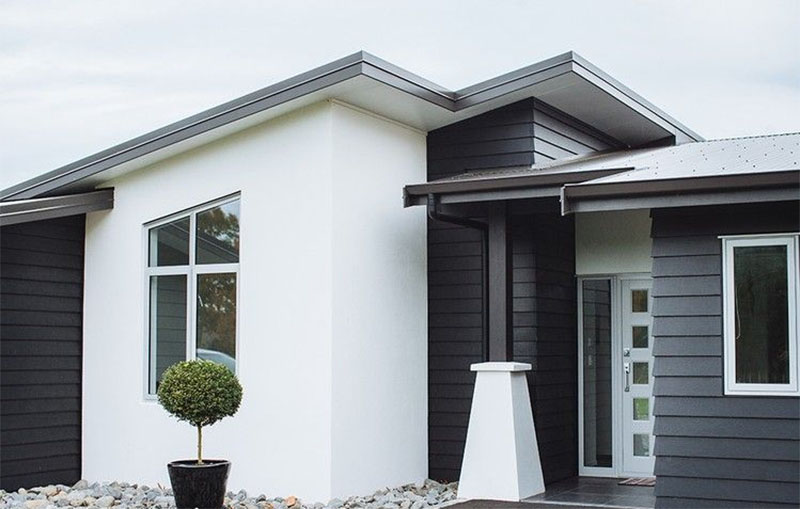 Grey and White Two Colour Combination for Exterior Walls