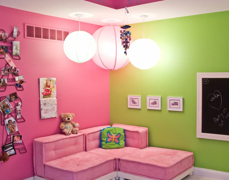 Pink And Green Colour Combination For Living Room