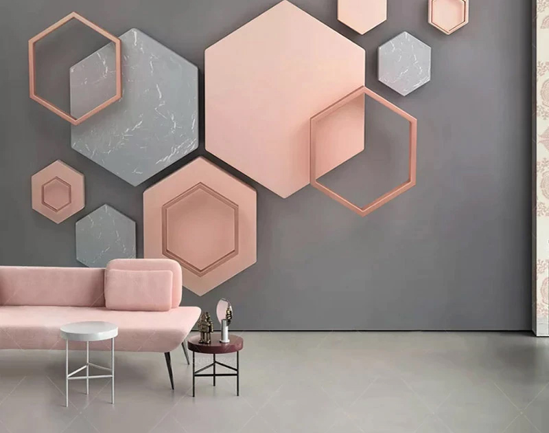 Pink And Grey Colour Combination For Living Room