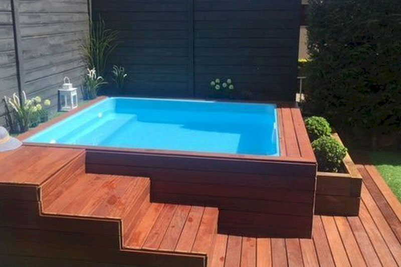 above ground pool with deck