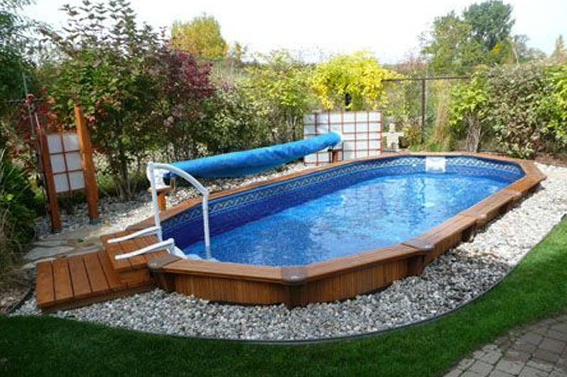 oval above-ground pool design