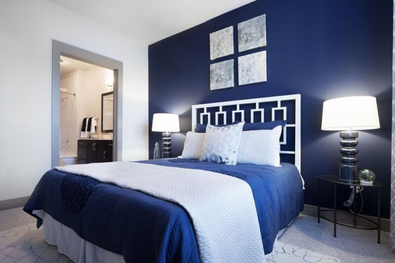 Bedrooms with blue are serene and stylish