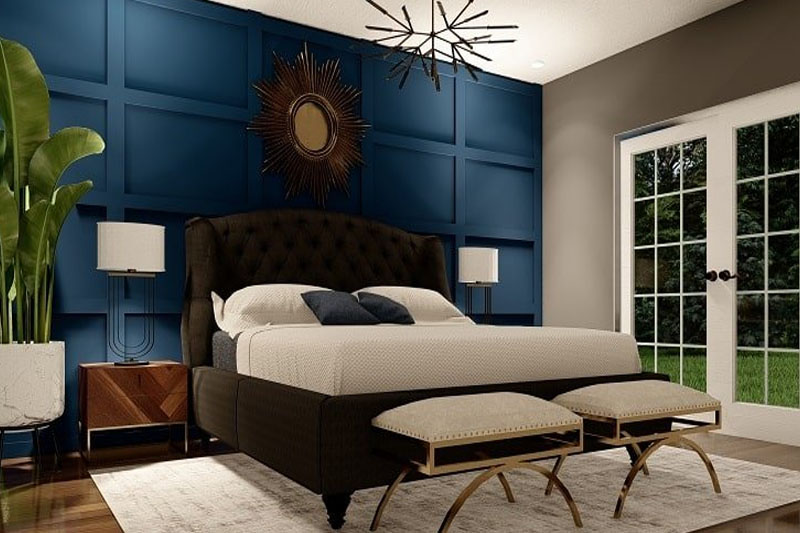 Navy Blue Bedroom