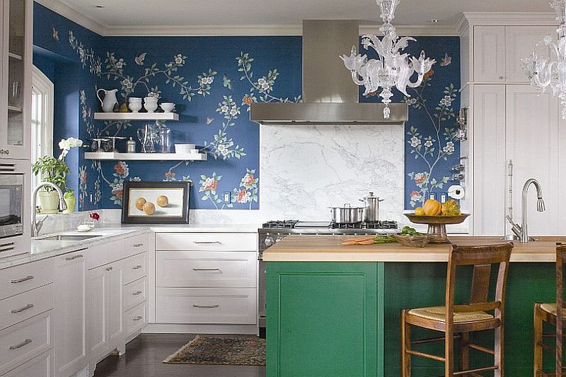 bright kitchen islands