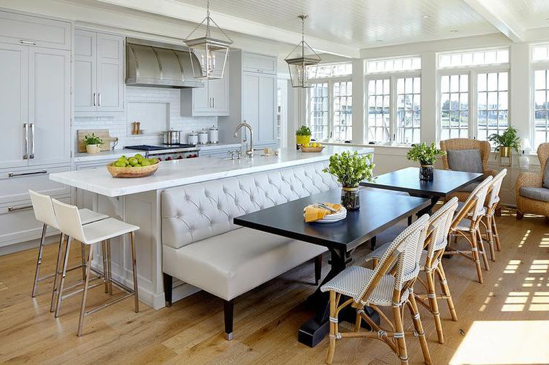 dining with kitchen island