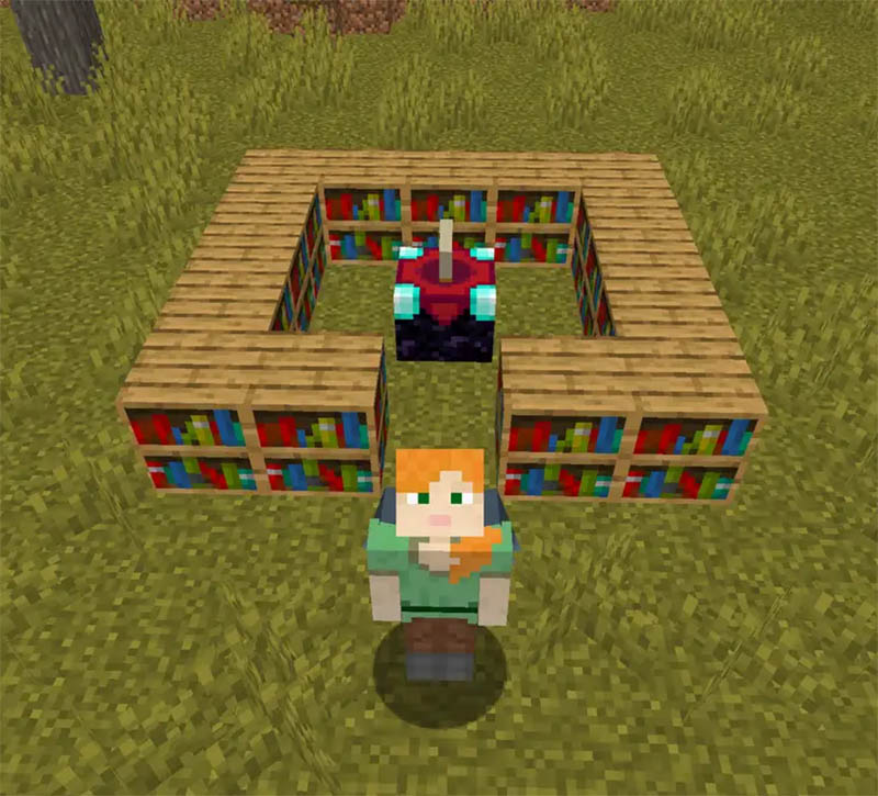 An Enchantment Table In Minecraft, How To Make A Table In Minecraft Creative