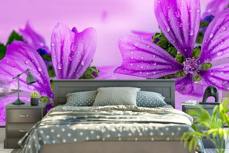 Purple flower  wall