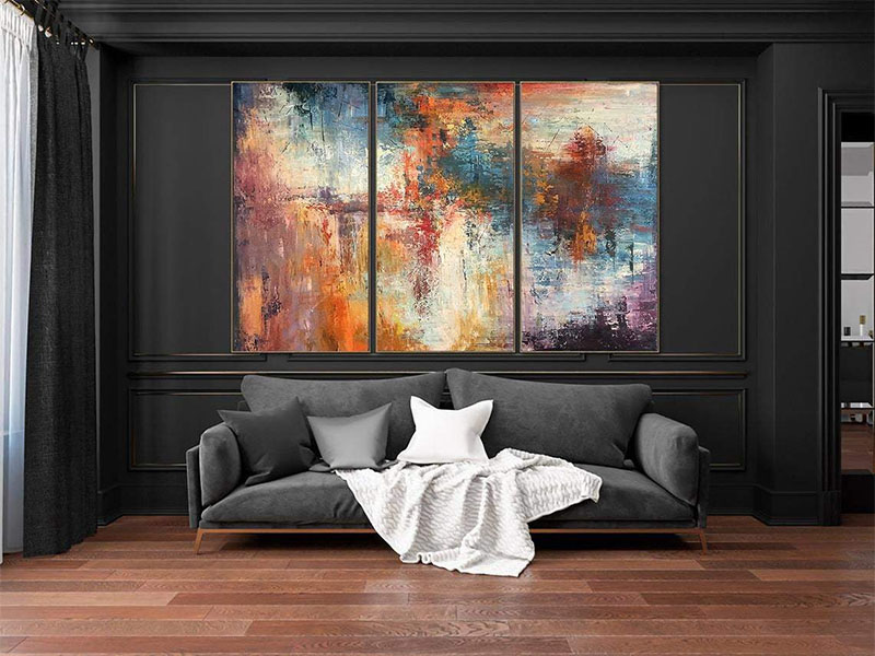 Canvas Abstract Art Work For Living Room