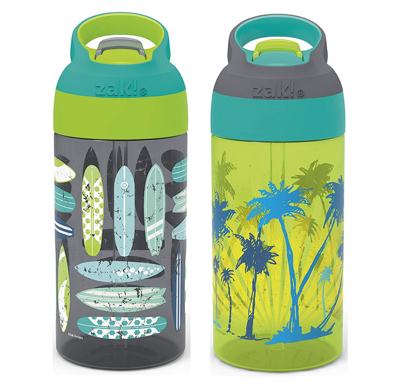 Zak Designs 16oz Riverside Beach Life Kids Leak-Proof Water Bottle