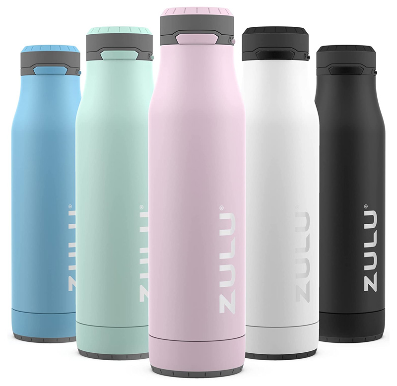 Zulu Ace Vacuum Insulated Stainless Steel Water Bottle With Removable Base