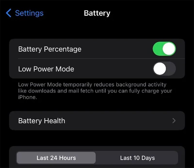 Show Battery Percentage on iPhone 14