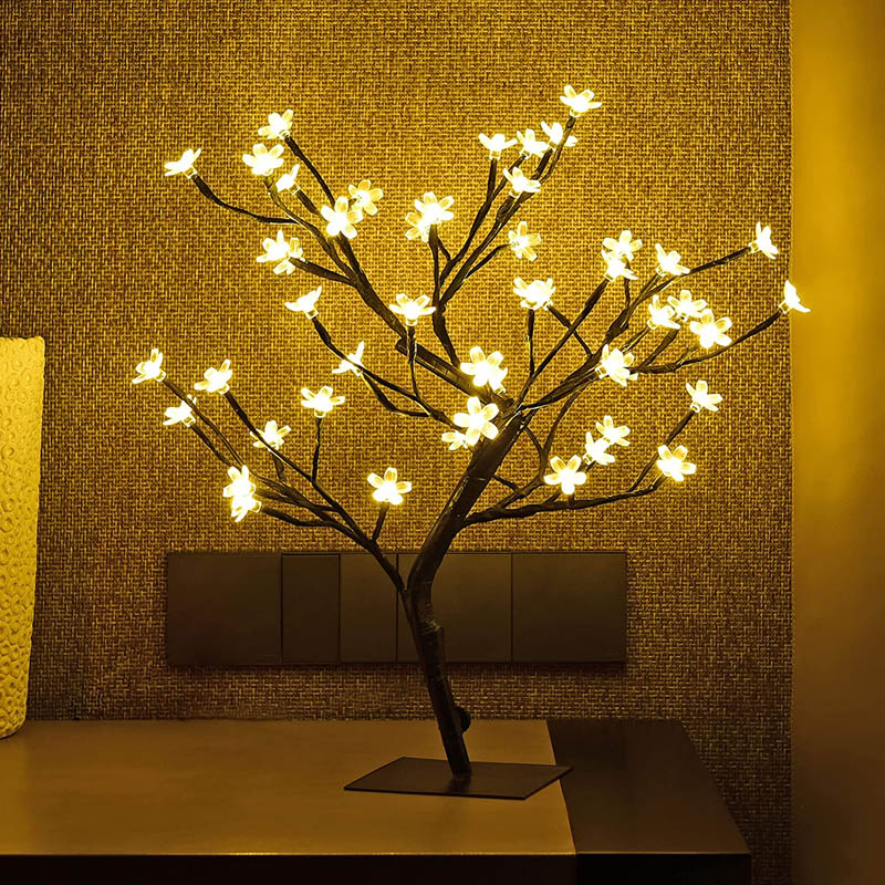 Lightshare 18 Inch Cherry Blossom Bonsai Tree Christmas Light Ideas for Bedroom