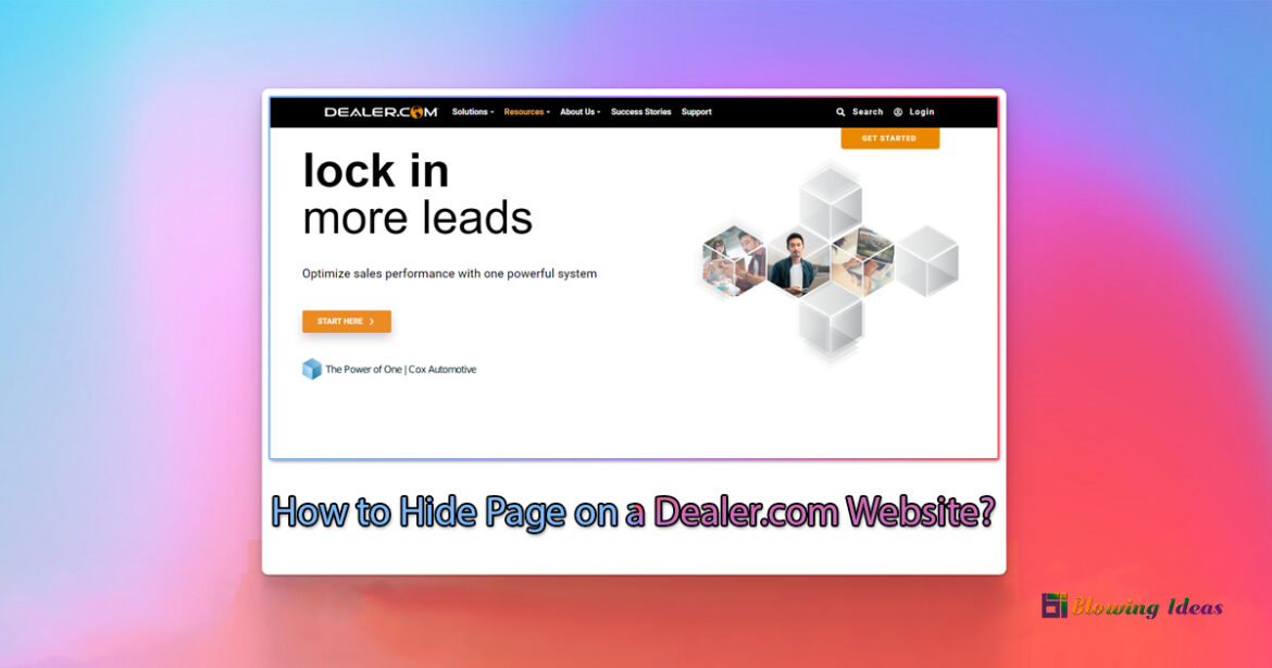 How to Hide Page on a Dealer.com Website