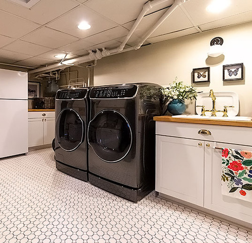 Lovely Basement Laundry Room