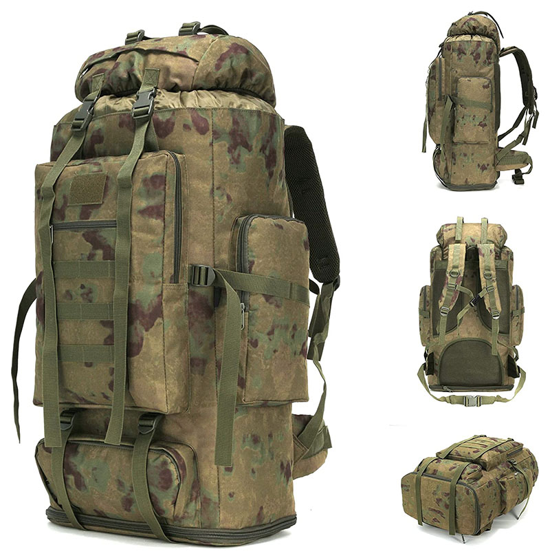 100L Camping Hiking Military Tactical Backpack