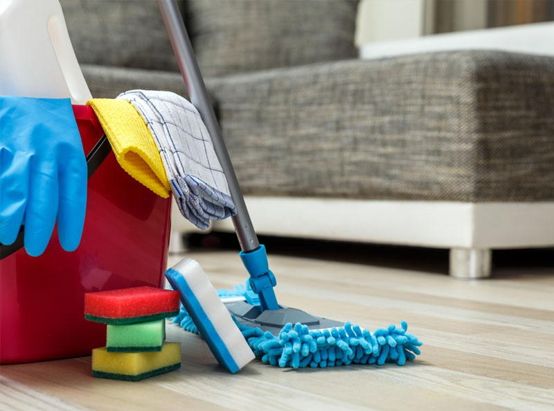 Cleaning the house