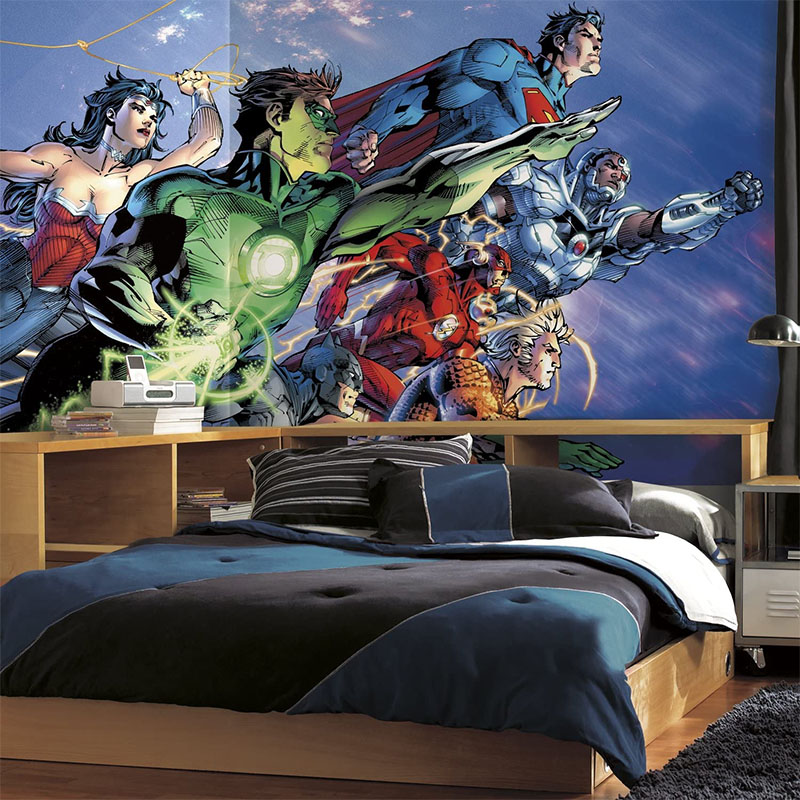 Justice League Spray and Stick Removable Wall Mural